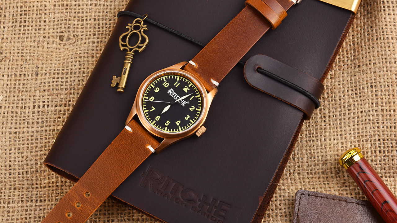 Ritche 18mm Classic Genuine Leather Watch Bands Quick Release